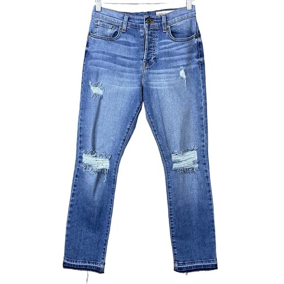 Pistola Distressed High Rise Raw Hem Blue Jeans Size 25 - Picture 1 of 9